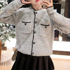 Damen Kuscheliger Cardigan mit stylischen Knopfdetails und aufgesetzten Taschen R&B