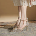 Damen eleganter High Heel mit Perlenschmuck R&B