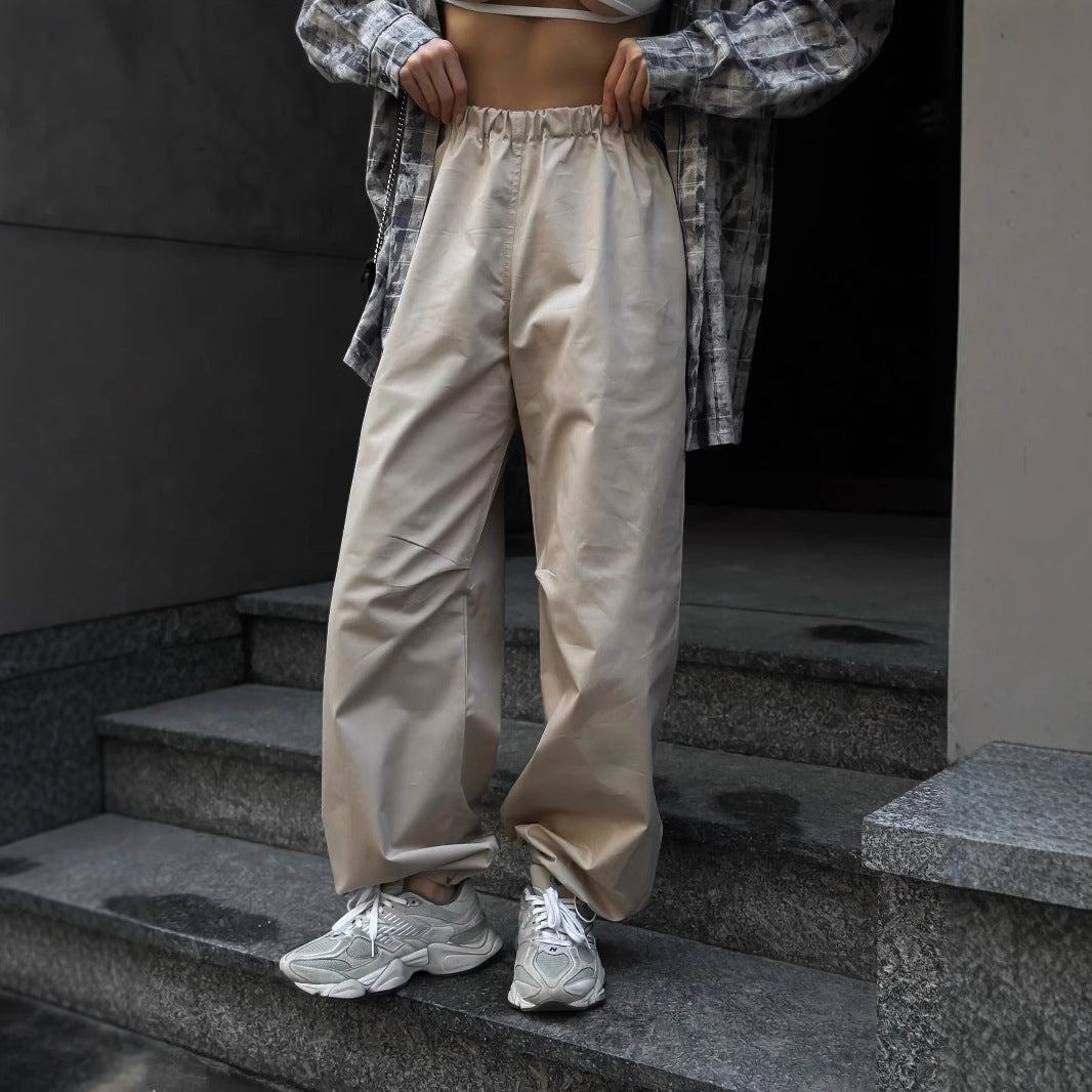 Damen Weite Chino-Hosen mit elastischem Bund und seitlichen Taschen R&B