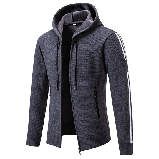 Herren Sportliche Kapuzenjacke mit innovativem Materialmix R&B