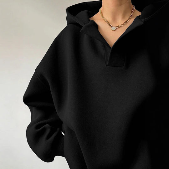 Damen Oversized Kapuzenpullover mit modischem Schnitt und legerem Look R&B