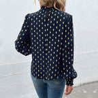 Damen Bluse mit hochwertigem Druck und großzügigen Puffärmeln R&B