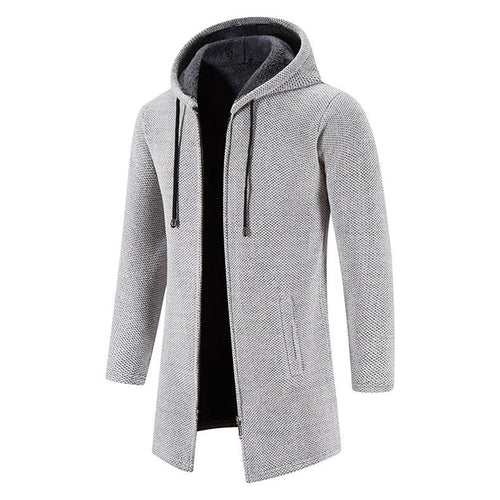 Herren modische Premium-Fleecejacke mit Kapuze und seitlichen Taschen R&B