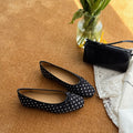 Damen Ballerinas mit modischem Punktmuster und dekorativem Schleifendetail R&B