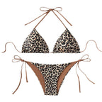 Damen Triangel-Bikini mit verstellbaren BindR&Bändern und tierischem Design R&B