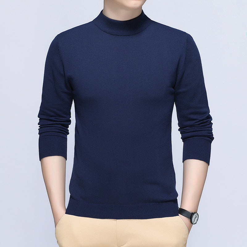 Herren stilvoller Rollkragenpullover aus weichem Baumwollmix R&B