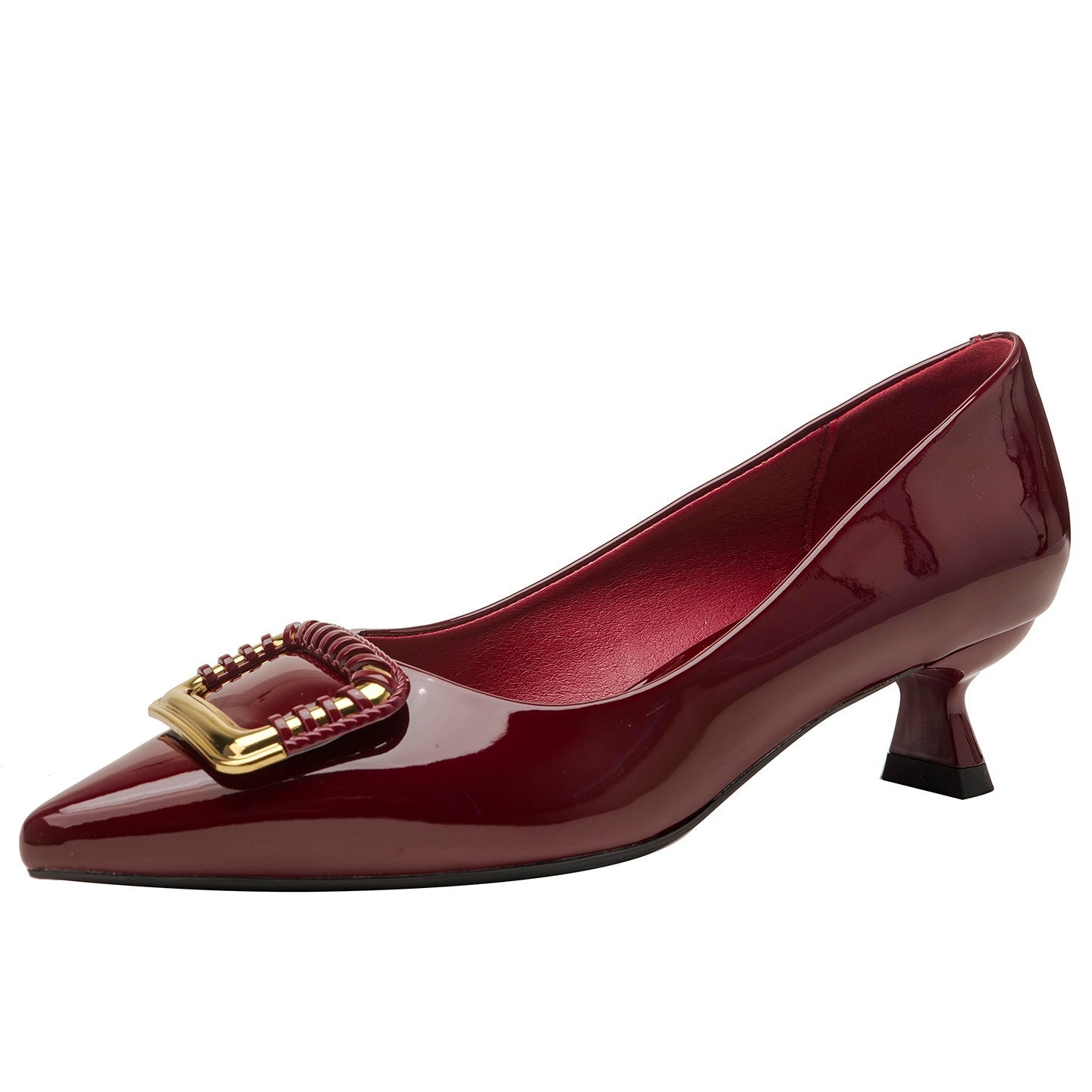 Damen elegante Pumps mit modischer Schnallenapplikation