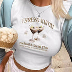 Damen Crop-T-Shirt mit kreativen Schleifen-Details R&B