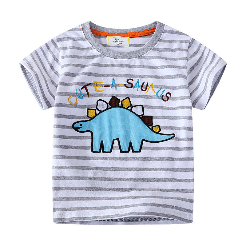 Jungen T-Shirt mit niedlichem Dinosauriermotiv R&B