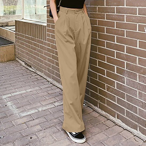 Damen Hochtaillierte, weite Hosen R&B