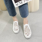 Damen Slip-On Sneaker mit eleganter Spitzenstruktur und komfortablem Fußbett R&B