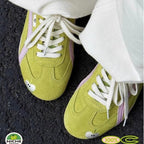 Damen bequeme Sneaker mit verspieltem Schleifendesign und atmungsaktiver Sohle R&B