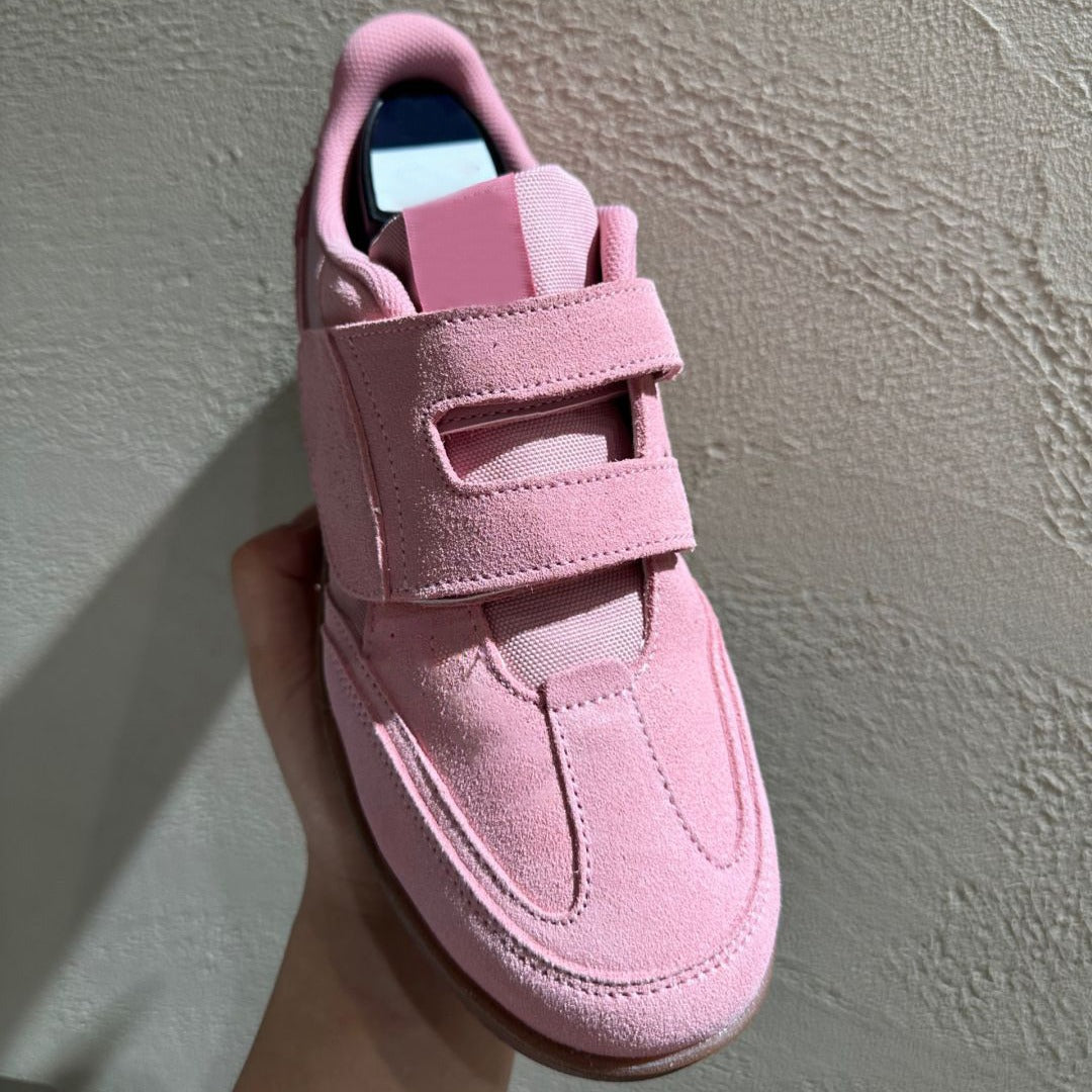 Damen Sportliche Klettverschluss-Sneaker aus weichem Material mit dämpfender Sohle