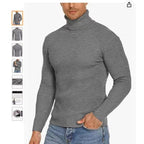 Herren Stehkragen Pullover aus ribbeltem Strick R&B