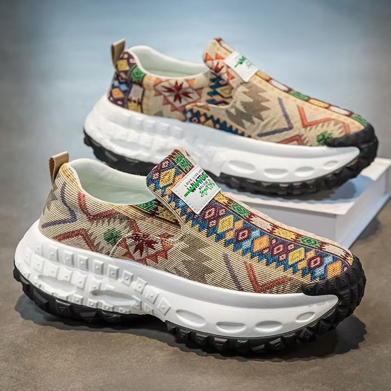 Damen Bequeme Slip-On Sneakers mit einzigartigem Muster R&B