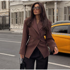 Damen klassischer, taillierter Blazer R&B
