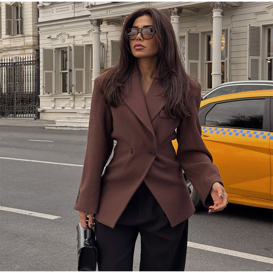 Damen klassischer, taillierter Blazer R&B
