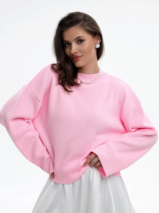 Damen Bequemer Pullover mit Oversized-Schnitt und breiten Ärmeln R&B