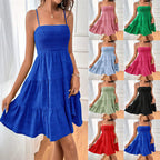 Damen Sommerkleid mit schulterfreiem Schnitt und lässiger Passform R&B