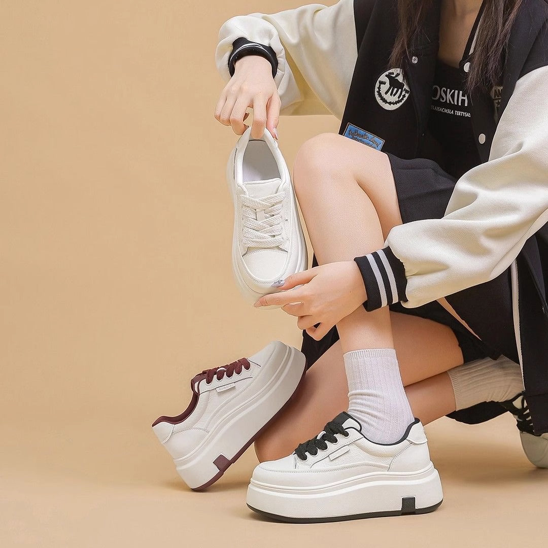 Damen Chunky Sneakers mit hohem Plateau und strapazierfähiger Verarbeitung R&B
