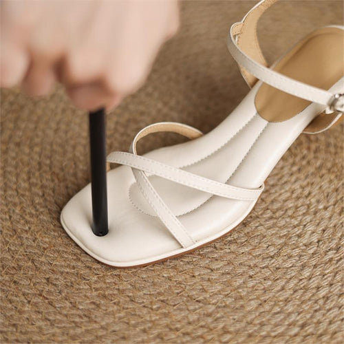 Damen elegante Slingback Sandalen mit modischem Absatz R&B