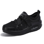 Damen Atmungsaktive Fitness-Sneaker mit elastischen Riemen und dämpfender Sohle