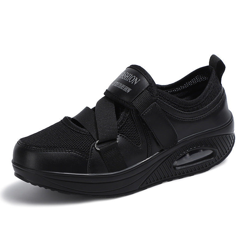 Damen Atmungsaktive Fitness-Sneaker mit elastischen Riemen und dämpfender Sohle