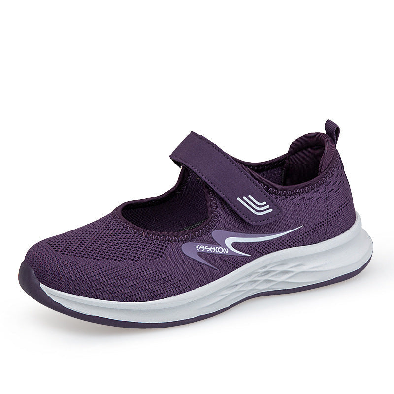Damen Sportliche Slip-On Sneakers mit verstellbarem Klettverschluss R&B