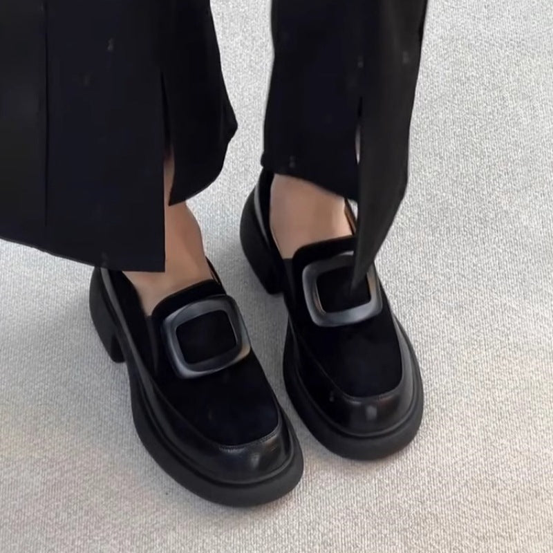 Damen elegante Slipper mit modischer Schnallenverzierung und stabiler Sohle R&B