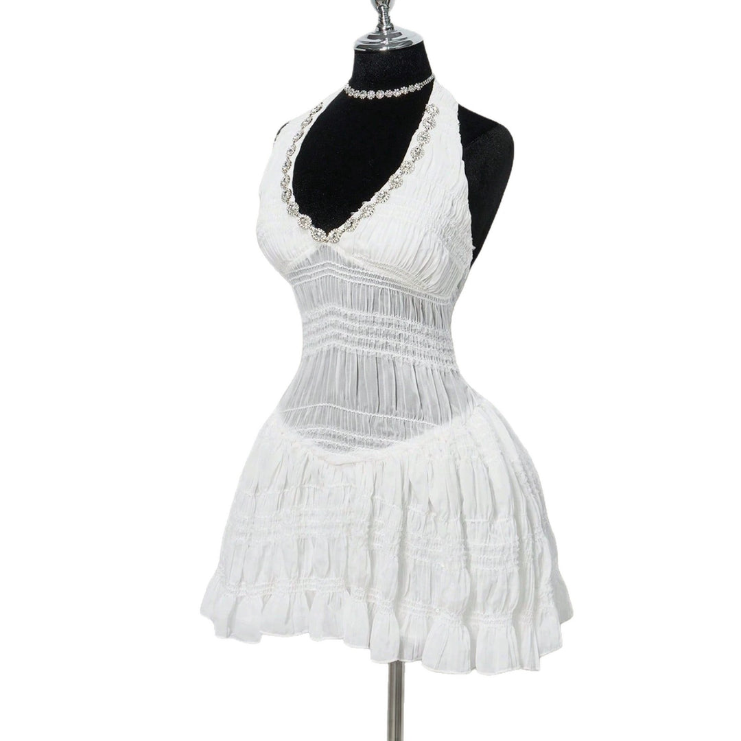 Damen Sommerliches Kleid im romantischen Vintage-Stil mit raffinierten Falten R&B
