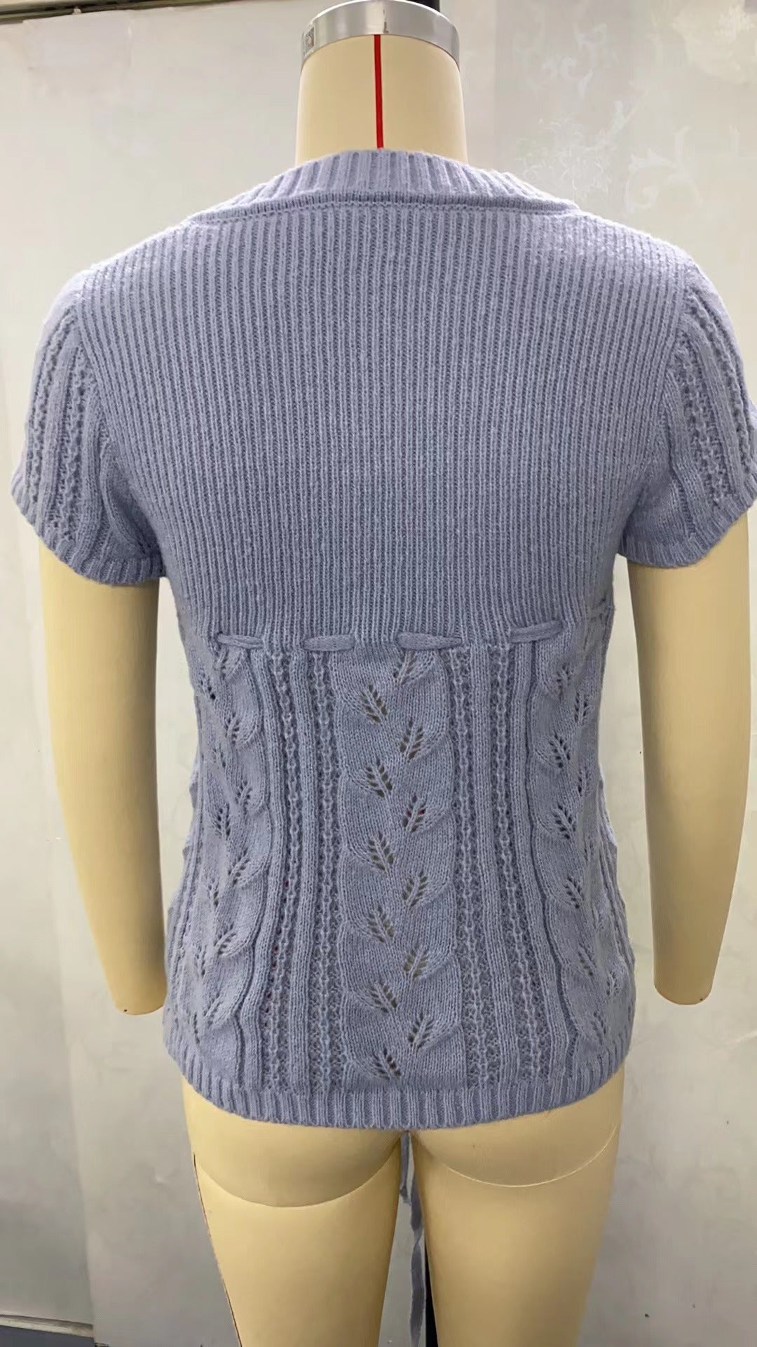 Damen Strickoberteil mit dekorativem Bindegürtel und Eingrifftaschen R&B