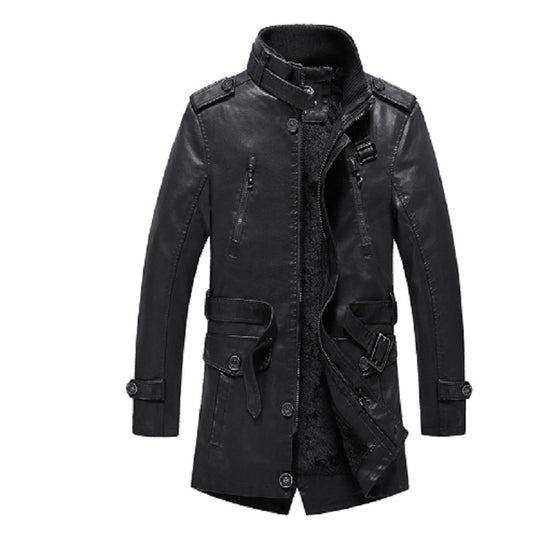Herren Klassische Biker Lederjacke
