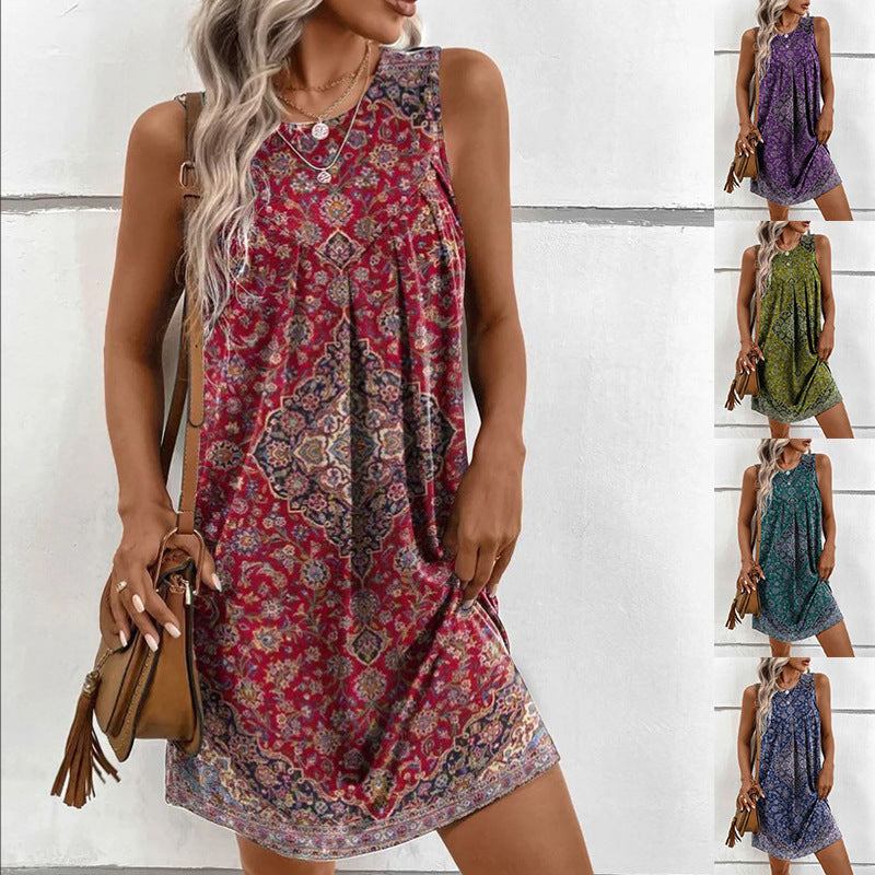 Damen Schmuckes Sommerkleid mit floralem Muster und weich fließendem Stoff R&B