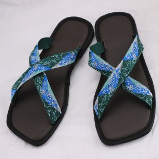 Damen verstellbare Zehentrenner-Sandalen mit geflochtenem Riemen R&B
