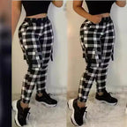 Damen Cargo-Hosen im Karomuster R&B