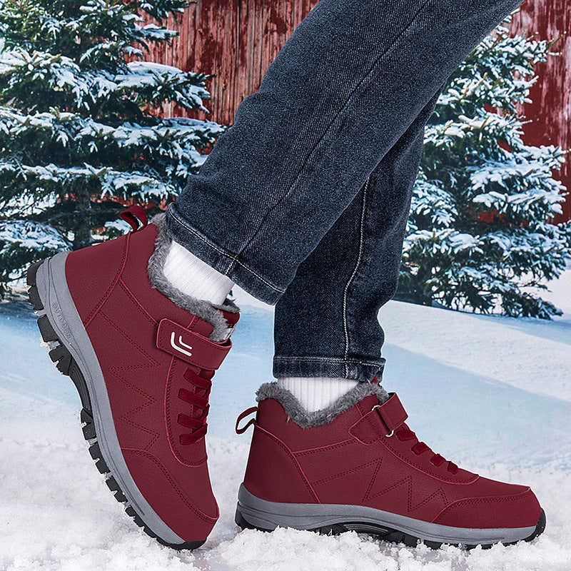 Damen Winterfestliche Wanderschuhe mit isolierendem Futter und rutschfester Sohle