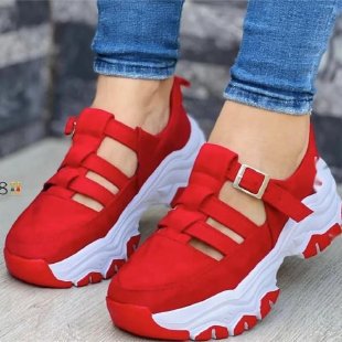 Damen Komfortable Sneaker mit verstellbarem Riemen R&B