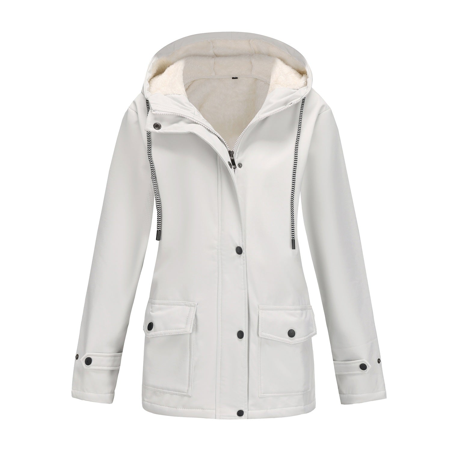 Damen Funktionale Winterjacke mit Fleece-Futter und Kapuze R&B
