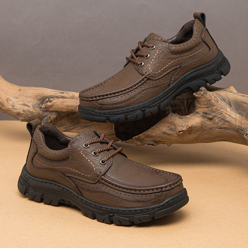Herren Komfortable Lederschuhe mit rutschfester Sohle R&B