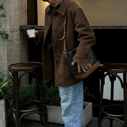 Damen Kunstlederjacke im modernen Design mit strukturiertem Schnitt und praktischen Taschen R&B