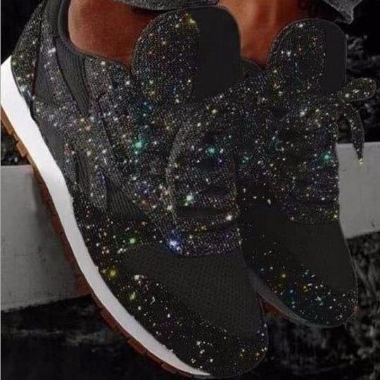 Damen Glitzernde Sport Sneakers R&B