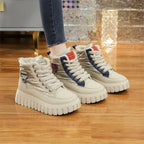 Damen High-Top Sneakers mit weichem Fleece-Futter und rutschfester Sohle R&B