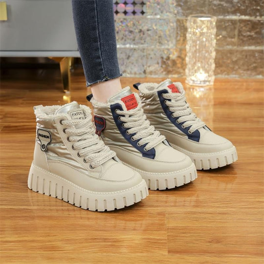 Damen High-Top Sneakers mit weichem Fleece-Futter und rutschfester Sohle R&B