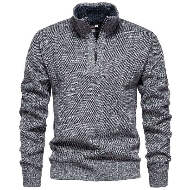 Herren Zip-Pullover mit strukturiertem Design R&B