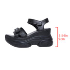 Damen Sportliche und stilvolle Plateausandalen mit verstellbaren Riemen R&B