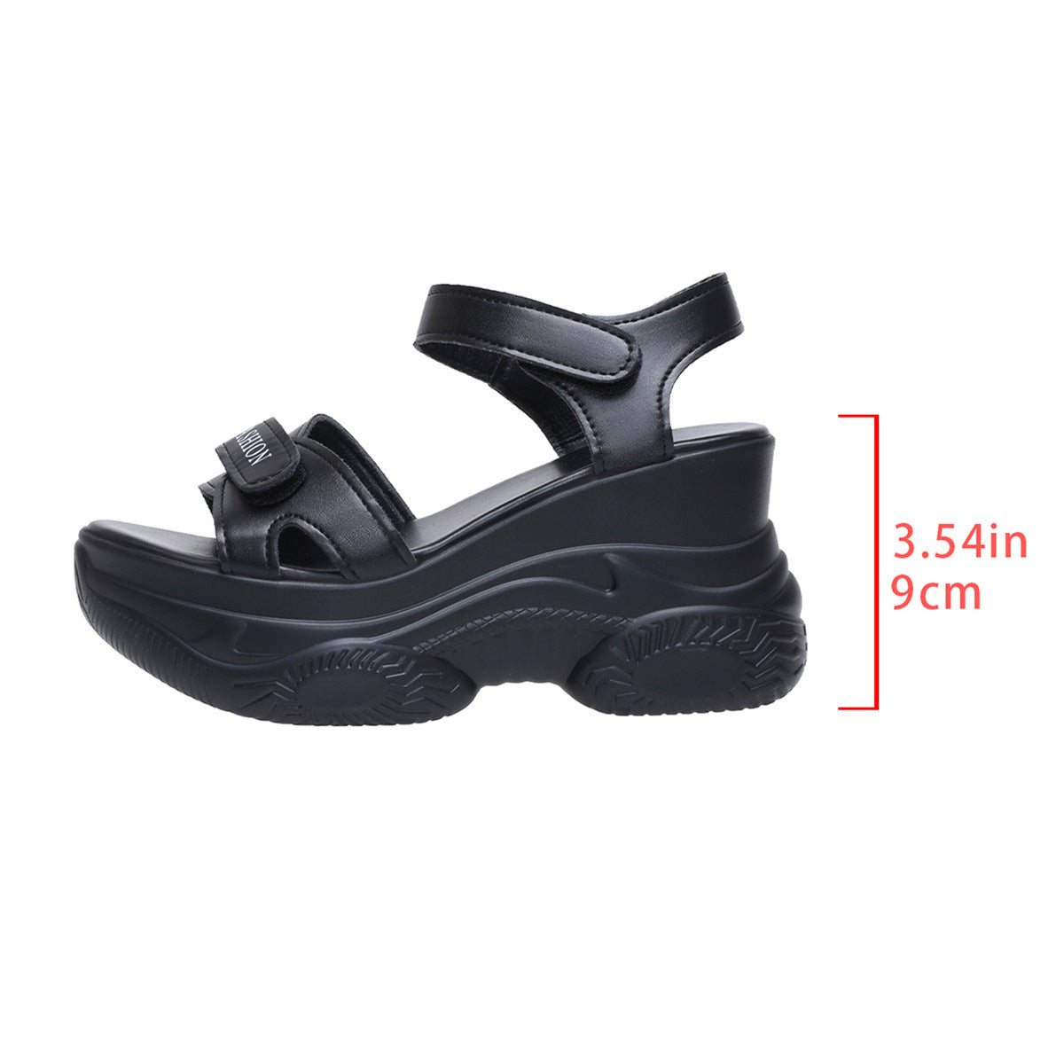 Damen Sportliche und stilvolle Plateausandalen mit verstellbaren Riemen R&B