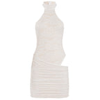 Damen Spitzen-Cocktailkleid mit schicker Halteroptik und elastischem Saum R&B