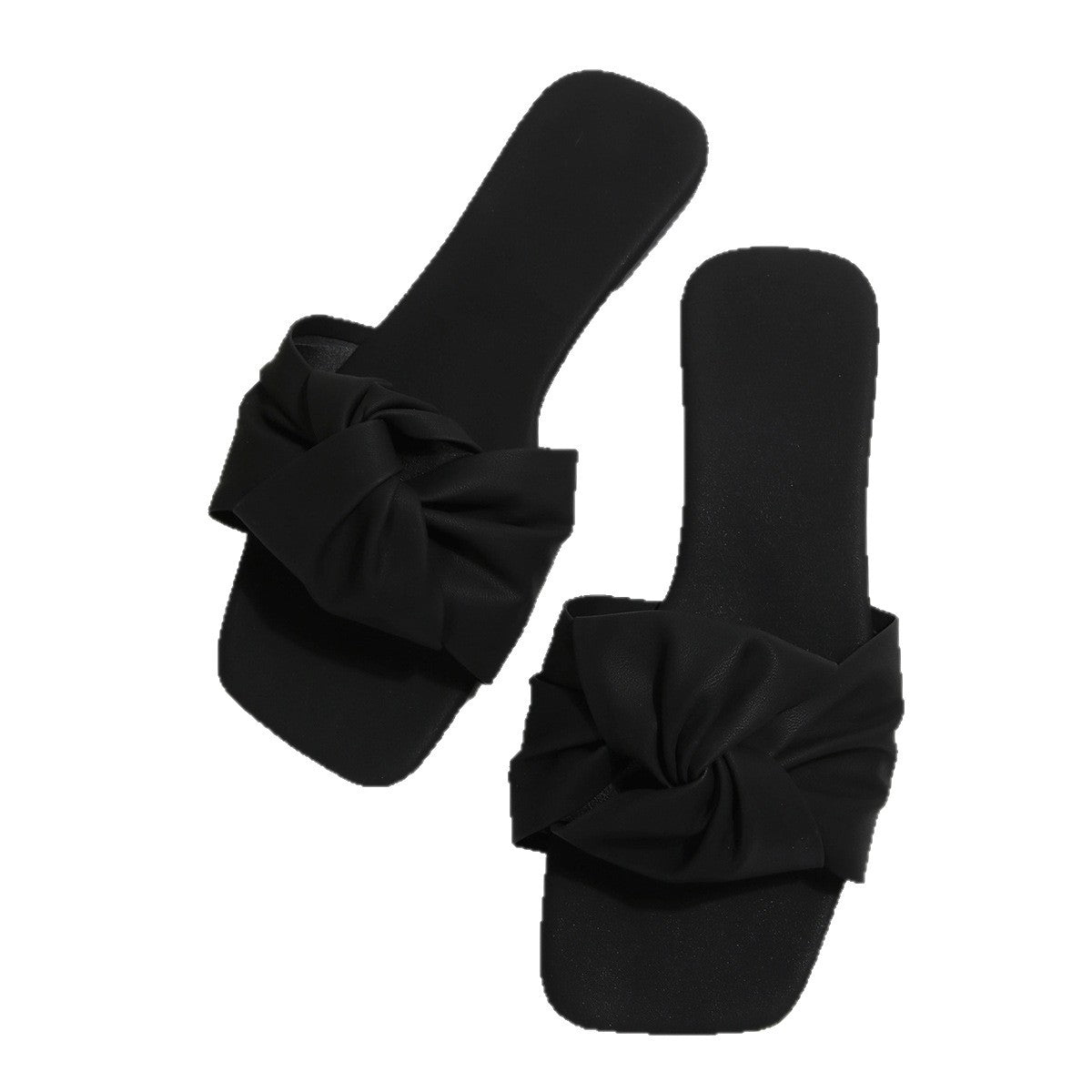 Damen elegante Pantoletten mit kunstvollem Knoten-Design R&B