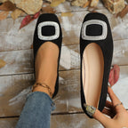 Damen elegante Ballerinas mit schimmerndem Schmuckdetail R&B
