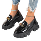 Damen Chunky Loafers mit modischer Kettenapplikation R&B